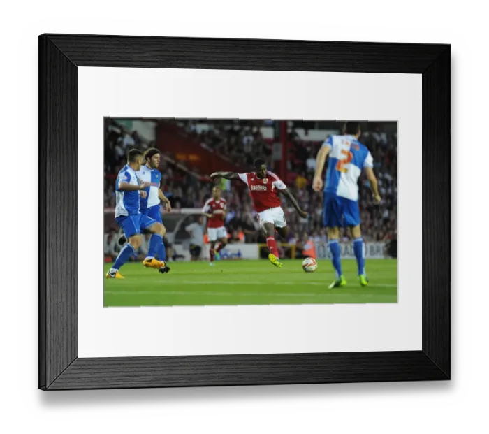 Framed Print : Bristol Derby: Jay Emmanuel-Thomas Scores the Winner for Bristol City against Rovers in Johnstone Paint Trophy