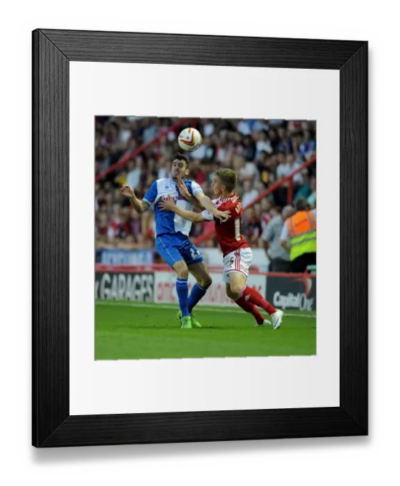 Framed Print : Intense Rivalry: Bristol Derby - Bristol City vs. Bristol Rovers, September 2013 (Johnstone Paint Trophy First Round) - Michael Smith vs. Joe Bryan Framed Print : Intense Rivalry: Bristol Derby - Bristol City vs. Bristol Rovers, September 2013 (Johnstone Paint Trophy First Round) - Michael Smith vs. Joe Bryan