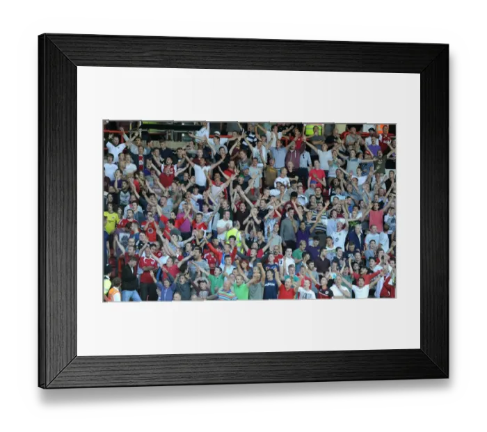 Framed Print : Bristol Derby: Passionate Fans of Bristol City and Bristol Rovers Clash in Johnstone Paint Trophy