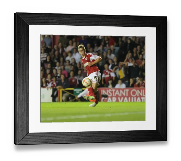 Framed Print : Bristol Derby: Joe Bryan Scores the Game-Winning Goal for Bristol City against Bristol Rovers, Johnstone Paint Trophy First Round, 2013