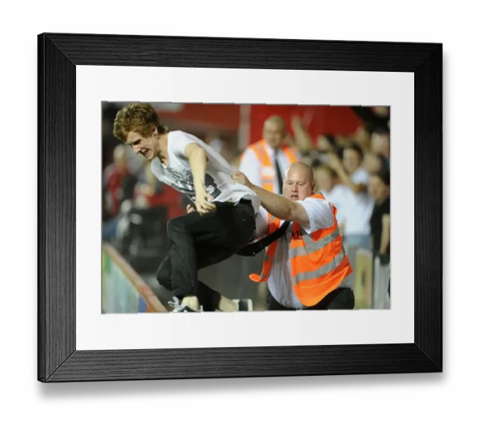 Framed Print : Bristol Derby: Fans Clash with Stewards at Ashton Gate (Johnstone Paint Trophy 1st Round, 2013) Framed Print : Bristol Derby: Fans Clash with Stewards at Ashton Gate (Johnstone Paint Trophy 1st Round, 2013)