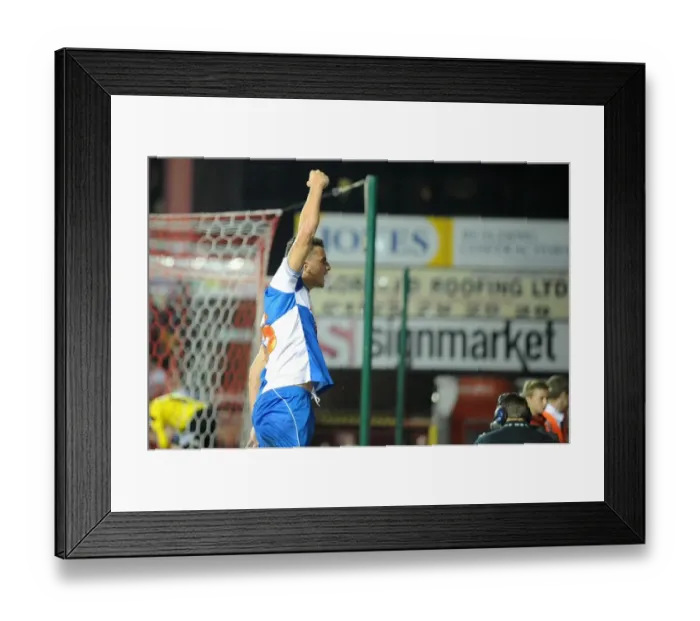 Framed Print : Bristol Derby: Oliver Norburn Scores for Rovers in Johnstone's Paint Trophy (Bristol City vs. Bristol Rovers, 2013)