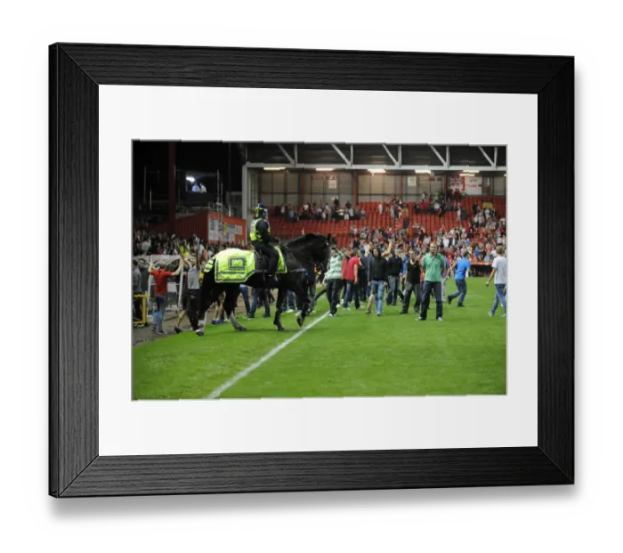 Framed Print : Bristol Derby: Police Intervene in Tensions at Ashton Gate (2013) - Football Riot