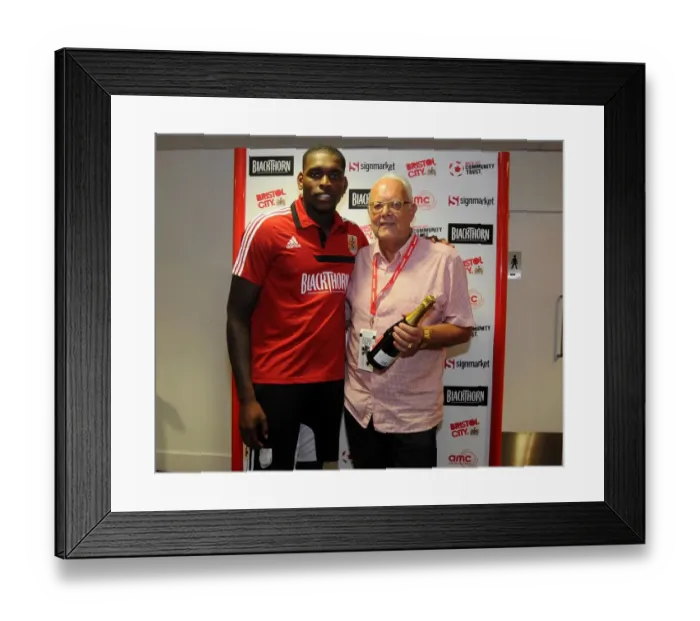 Framed Print : Bristol Derby: Johnstone's Paint Trophy First Round - Man of the Match Presentations, Ashton Gate, 2013