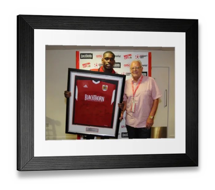 Framed Print : Bristol Derby: Man of the Match Presentations at Ashton Gate, 2013 (Bristol City vs. Bristol Rovers, Johnstone Paint Trophy)
