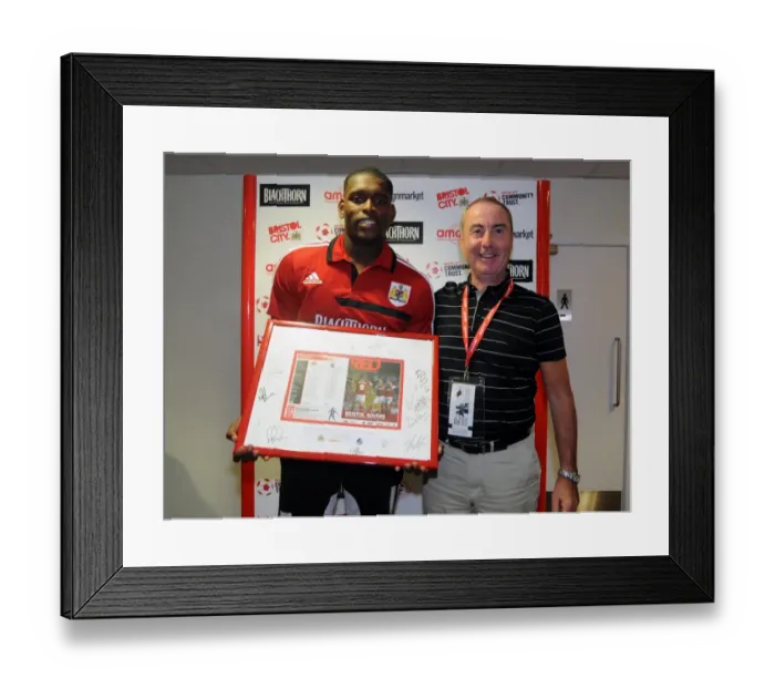 Framed Print : Bristol Derby: Man of the Match Presentations at Ashton Gate, 2013 (Bristol City vs. Bristol Rovers, Johnstone Paint Trophy) Framed Print : Bristol Derby: Man of the Match Presentations at Ashton Gate, 2013 (Bristol City vs. Bristol Rovers, Johnstone Paint Trophy)