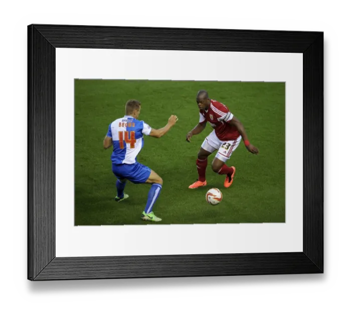 Framed Print : Bristol Derby: Marlon Harewood vs. Lee Brown Clash in Johnstones Paint Trophy First Round