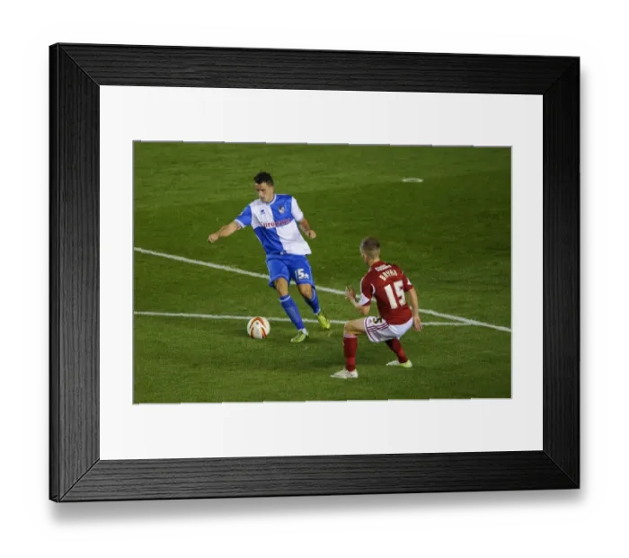 Framed Print : Bristol Derby: Oliver Norburn vs Joe Bryan Clash in Johnstones Paint Trophy First Round Framed Print : Bristol Derby: Oliver Norburn vs Joe Bryan Clash in Johnstones Paint Trophy First Round