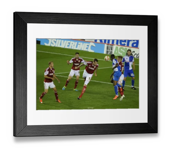 Framed Print : Aden Flint vs Ellis Harrison: Intense Aerial Battle in the Bristol Derby Framed Print : Aden Flint vs Ellis Harrison: Intense Aerial Battle in the Bristol Derby
