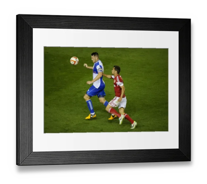 Framed Print : Bristol Derby: Intense Moment as Sam Baldock Challenges Tom Parkes in Johnstones Paint Trophy Match Framed Print : Bristol Derby: Intense Moment as Sam Baldock Challenges Tom Parkes in Johnstones Paint Trophy Match