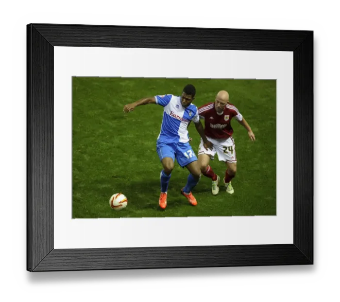 Framed Print : Bristol Derby: Intense Moment as Harrison Clashes with O'Connor in Johnstones Paint Trophy Match Framed Print : Bristol Derby: Intense Moment as Harrison Clashes with O'Connor in Johnstones Paint Trophy Match