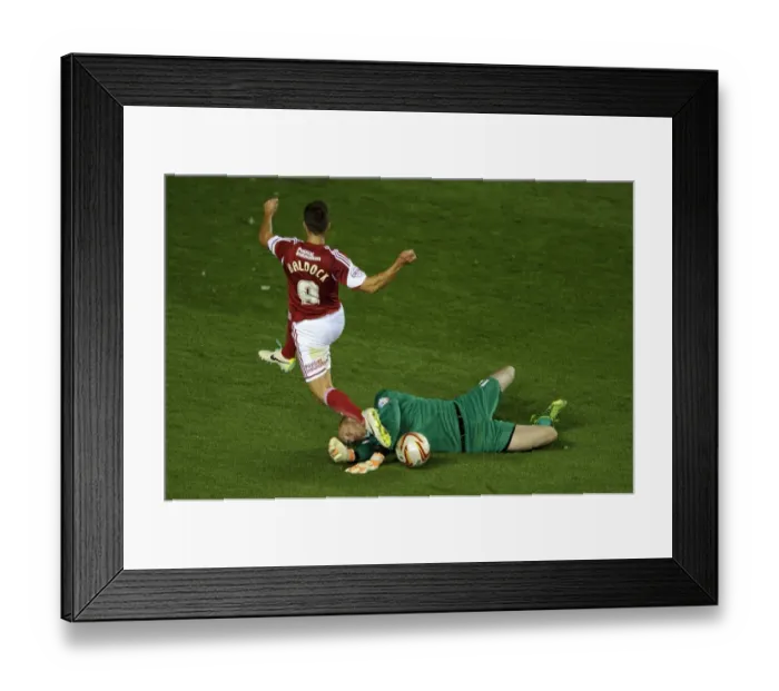 Framed Print : Bristol Derby: Sam Baldock Thwarted by Mildenhall as Rovers Keep Clean Sheet vs. City Framed Print : Bristol Derby: Sam Baldock Thwarted by Mildenhall as Rovers Keep Clean Sheet vs. City