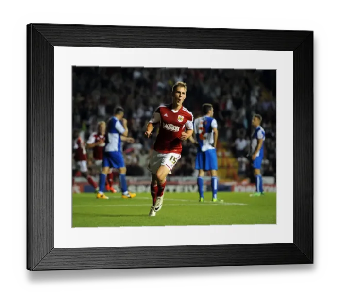 Framed Print : Bristol Born Joe Bryan Scores 2-1 Goal: Bristol City Leads Over Rovers in Johnstone Paint Trophy Derby