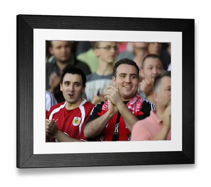 Framed Print : Bristol Derby: Thrilling First Round Match between Bristol City and Bristol Rovers at Ashton Gate, 2013 (Johnstone Paint Trophy)