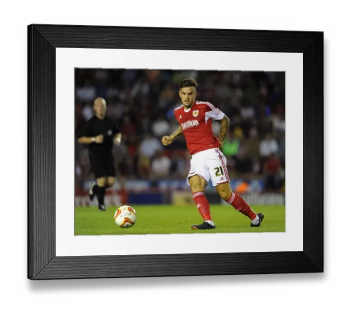 Framed Print : Bristol Derby: Marlon Pack Faces Off Against Bristol Rovers in Johnstone's Paint Trophy (September 4, 2013)