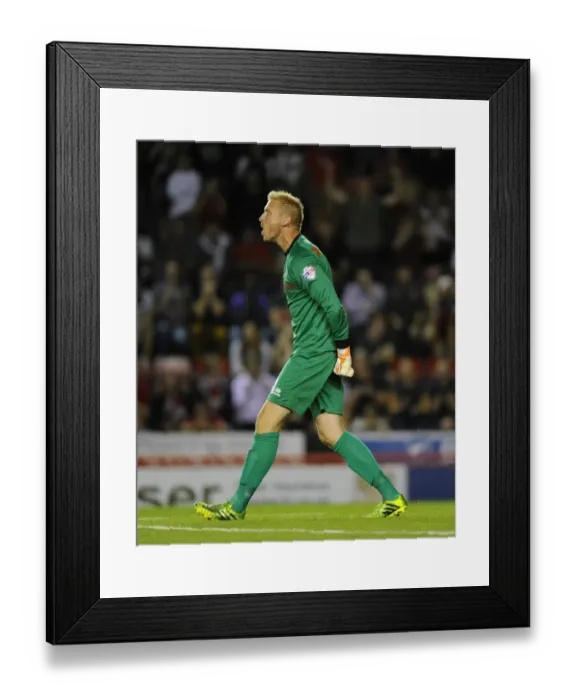 Framed Print : Bristol Derby: Clash between Bristol City and Bristol Rovers in Johnstone Paint Trophy First Round at Ashton Gate (September 4, 2013)