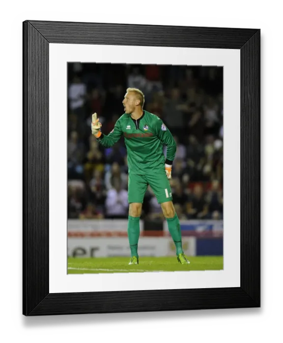 Framed Print : Bristol Derby: Clash between Bristol City and Bristol Rovers in Johnstone Paint Trophy First Round at Ashton Gate (September 4, 2013)