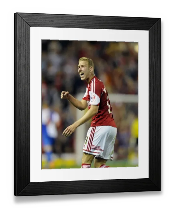 Framed Print : Bristol Derby: Clash between Scott Wagstaff of Bristol City and Bristol Rovers in Johnstone's Paint Trophy First Round Framed Print : Bristol Derby: Clash between Scott Wagstaff of Bristol City and Bristol Rovers in Johnstone's Paint Trophy First Round