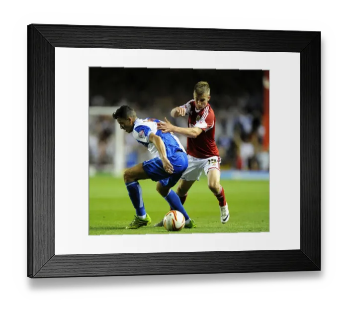 Framed Print : Bristol Derby: Intense Battle Between Joe Bryan (Bristol City) and Oliver Norburn (Bristol Rovers) in the Johnstone Paint Trophy First Round at Ashton Gate Framed Print : Bristol Derby: Intense Battle Between Joe Bryan (Bristol City) and Oliver Norburn (Bristol Rovers) in the Johnstone Paint Trophy First Round at Ashton Gate