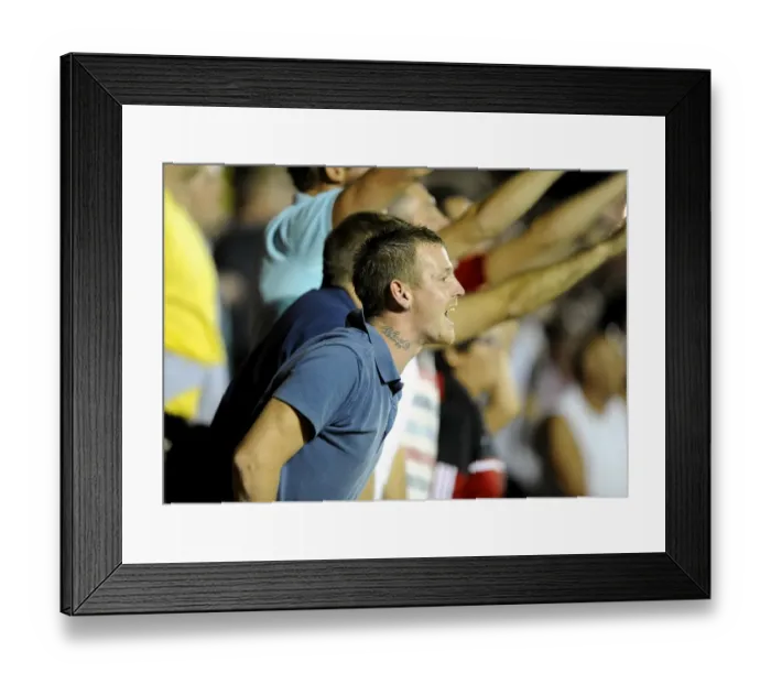 Framed Print : Bristol Derby: Thrilling Moment as Bristol City Fans Celebrate Victory over Bristol Rovers in Johnstone Paint Trophy