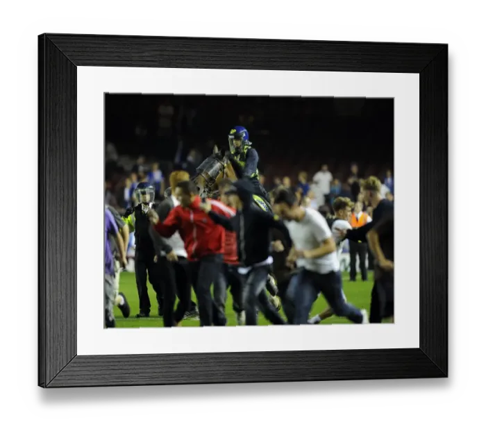 Framed Print : Bristol Derby: Fans Unstoppable Spirit vs. Police Intervention - Ashton Gate, 2013 Framed Print : Bristol Derby: Fans Unstoppable Spirit vs. Police Intervention - Ashton Gate, 2013