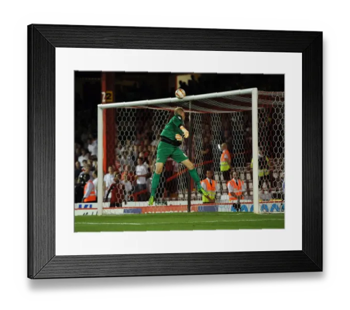 Framed Print : Bristol Derby Showdown: Bobby Reid's Thundering Shot Hits the Crossbar Framed Print : Bristol Derby Showdown: Bobby Reid's Thundering Shot Hits the Crossbar
