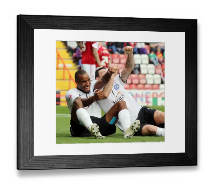 Framed Print : Thrilling Goal Celebration: Tyrone Barnett Scores for Bristol City Against Peterborough United Framed Print : Thrilling Goal Celebration: Tyrone Barnett Scores for Bristol City Against Peterborough United