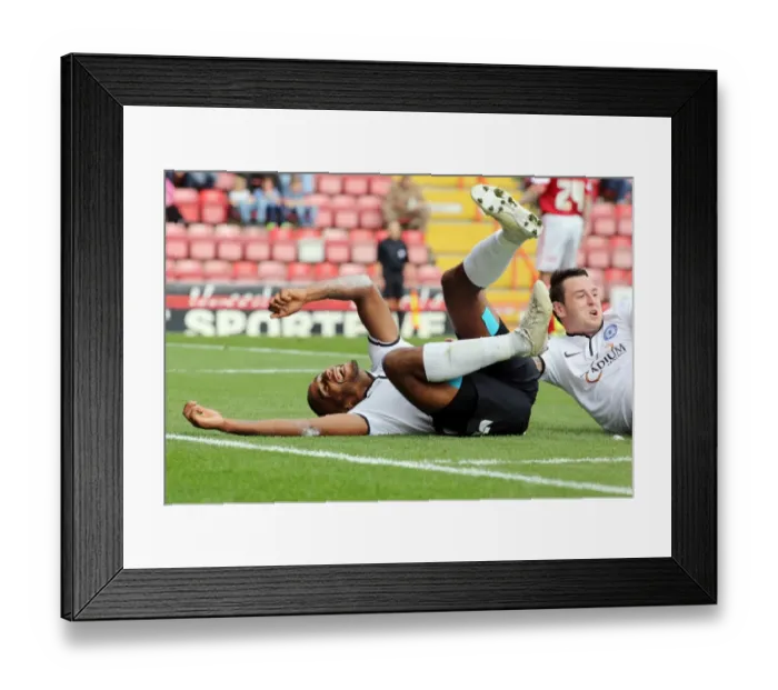 Framed Print : Bristol City's Euphoric Moment: Tyrone Barnett's Thrilling Goal vs. Peterborough United