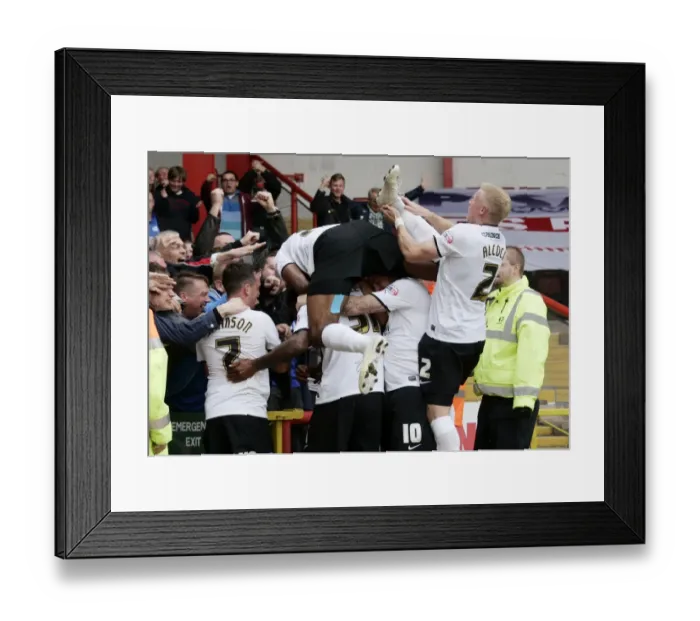 Framed Print : Britt Assombalonga's Goal Celebration: Bristol City vs. Peterborough United, September 14, 2013 Framed Print : Britt Assombalonga's Goal Celebration: Bristol City vs. Peterborough United, September 14, 2013