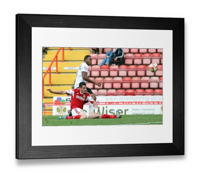 Framed Print : Britt Assombalonga Scores Against Former Team: Peterborough United vs. Bristol City (September 14, 2013) Framed Print : Britt Assombalonga Scores Against Former Team: Peterborough United vs. Bristol City (September 14, 2013)