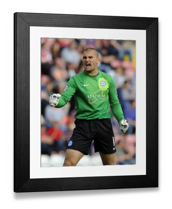 Framed Print : Bristol City Celebrates Win Against Peterborough United, Robert Olejnik Rejoices Framed Print : Bristol City Celebrates Win Against Peterborough United, Robert Olejnik Rejoices