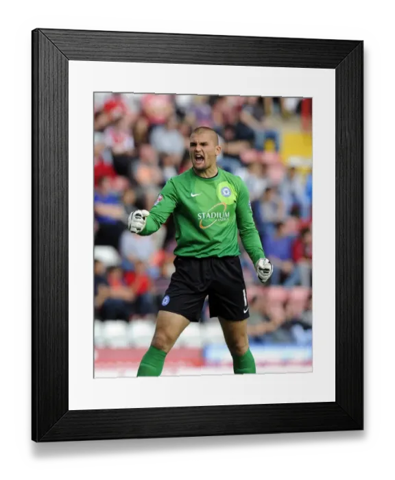 Framed Print : Bristol City's Thrilling Victory over Peterborough United: Robert Olejnik's Emotional Celebration Framed Print : Bristol City's Thrilling Victory over Peterborough United: Robert Olejnik's Emotional Celebration