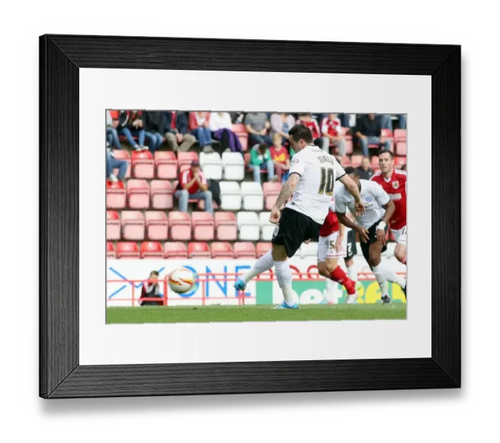 Framed Print : Bristol City's Frank Fielding Saves Penalty from Peterborough's Lee Tomlin