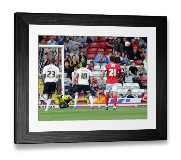 Framed Print : Bristol City's Frank Fielding Saves Penalty vs. Peterborough United (14.09.2013) Framed Print : Bristol City's Frank Fielding Saves Penalty vs. Peterborough United (14.09.2013)