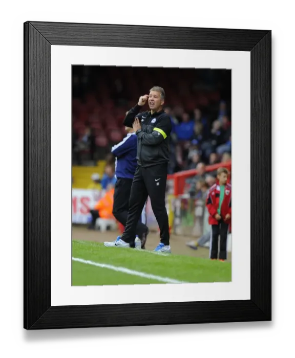 Framed Print : Darren Ferguson Leads Peterborough United Against Bristol City in Sky Bet League One (September 14, 2013) - Football Match Image
