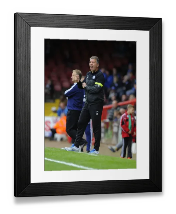 Framed Print : Darren Ferguson's Intense Focus: Bristol City vs Peterborough United (Sky Bet League One)