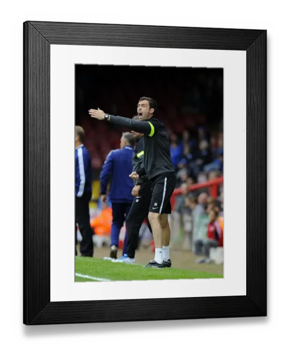 Framed Print : Bristol City vs Peterborough United: Gary Brabin, Peterborough's First Team Coach, at Ashton Gate (Sky Bet League One)