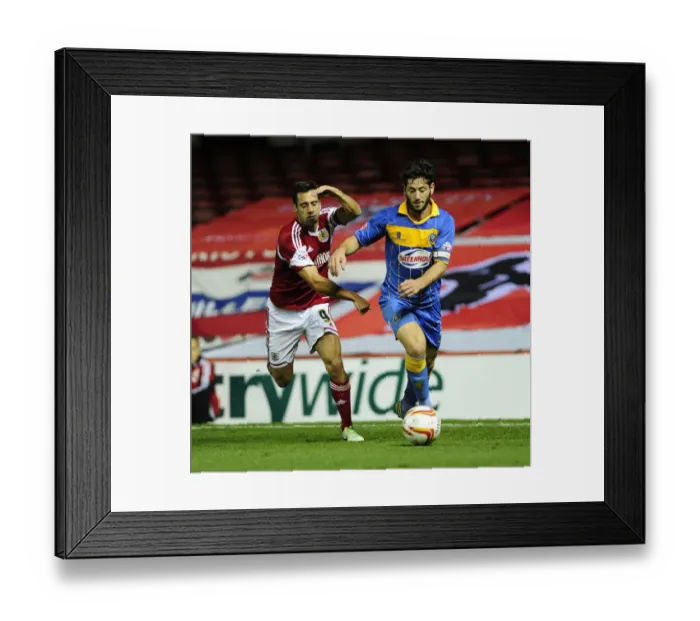 Framed Print : Bristol City's Sam Baldock Chases Down Joe Jacobson of Shrewsbury Town Framed Print : Bristol City's Sam Baldock Chases Down Joe Jacobson of Shrewsbury Town