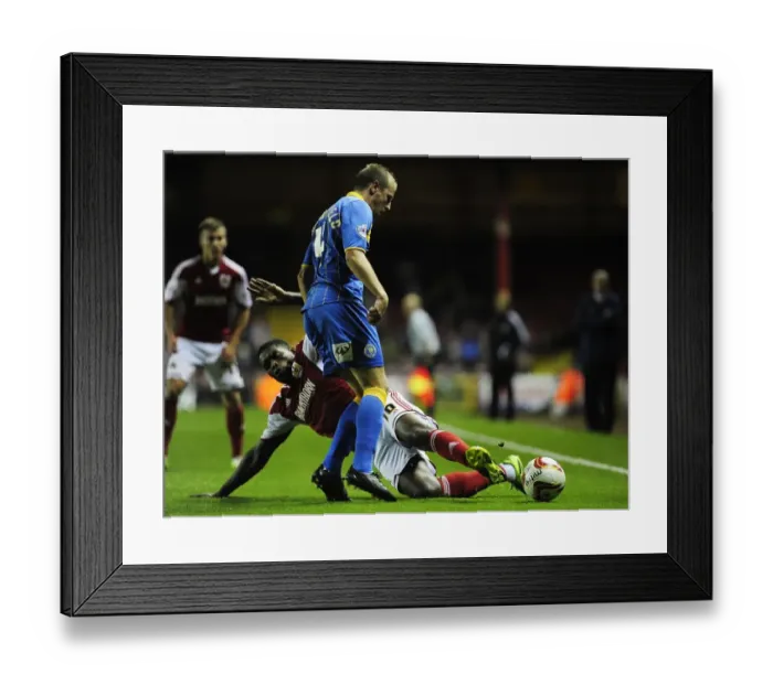 Framed Print : Intense Football Moment: Jay Emmanuel-Thomas Tackles Luke Summerfield, Bristol City vs Shrewsbury Town Framed Print : Intense Football Moment: Jay Emmanuel-Thomas Tackles Luke Summerfield, Bristol City vs Shrewsbury Town