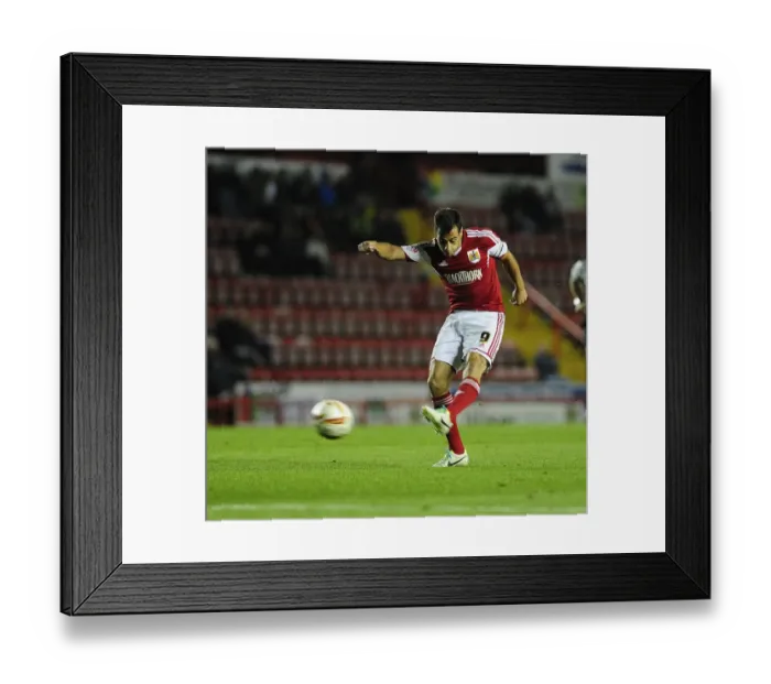 Framed Print : Bristol City's Sam Baldock Scores in Sky Bet League One Clash Against Shrewsbury Town, September 17, 2013 Framed Print : Bristol City's Sam Baldock Scores in Sky Bet League One Clash Against Shrewsbury Town, September 17, 2013