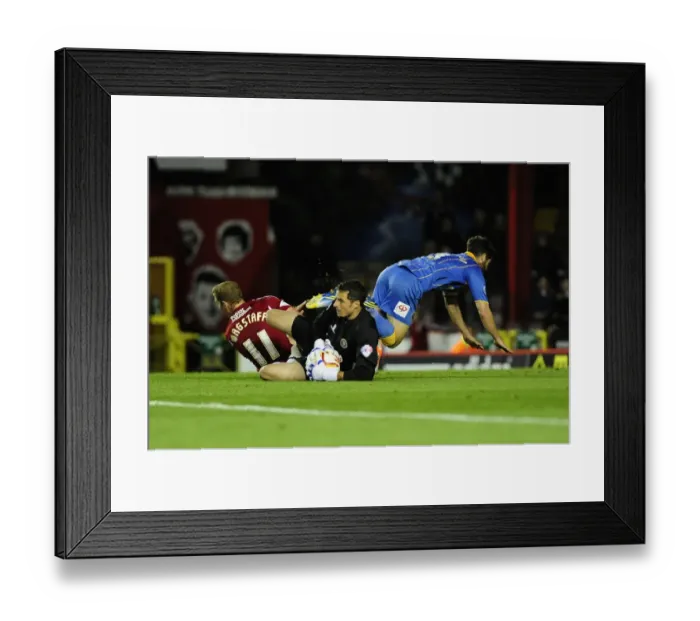 Framed Print : Clash at Ashton Gate: Wagstaff vs Weale - Football Rivalry