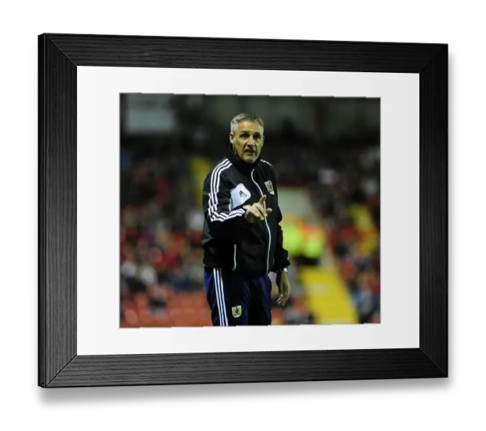 Framed Print : Bristol City FC: John Pemberton Coaches Team During Bristol City V Shrewsbury Town Match, Sky Bet League One, Ashton Gate, September 17, 2013