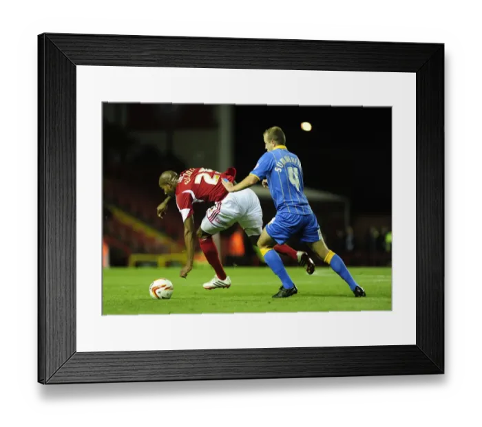 Framed Print : Intense Rivalry: Marvin Elliott vs Luke Summerfield Clash in Sky Bet League One, September 2013 Framed Print : Intense Rivalry: Marvin Elliott vs Luke Summerfield Clash in Sky Bet League One, September 2013