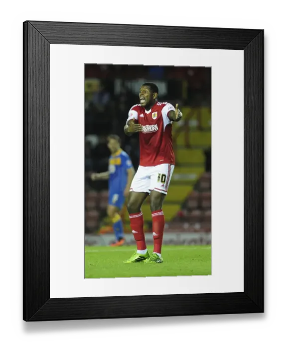 Framed Print : Bristol City's Jay Emmanuel-Thomas in Action against Shrewsbury Town, Sky Bet League One, Ashton Gate, September 17, 2013 Framed Print : Bristol City's Jay Emmanuel-Thomas in Action against Shrewsbury Town, Sky Bet League One, Ashton Gate, September 17, 2013