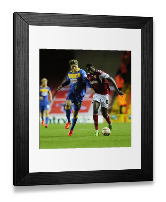 Framed Print : Intense Rivalry: Jay Emmanuel-Thomas vs Adam Reach in a Hard-Fought Battle for Possession Framed Print : Intense Rivalry: Jay Emmanuel-Thomas vs Adam Reach in a Hard-Fought Battle for Possession