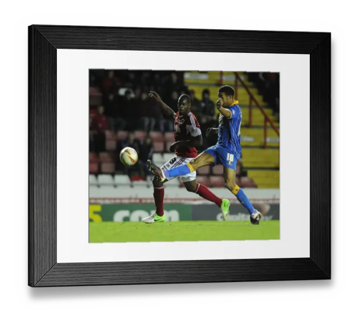 Framed Print : Football Rivalry: Harewood vs Goldson, Bristol City vs Shrewsbury Town Framed Print : Football Rivalry: Harewood vs Goldson, Bristol City vs Shrewsbury Town