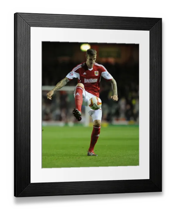 Framed Print : Aden Flint in Action: Bristol City vs. Shrewsbury Town, Sky Bet League One, September 17, 2013