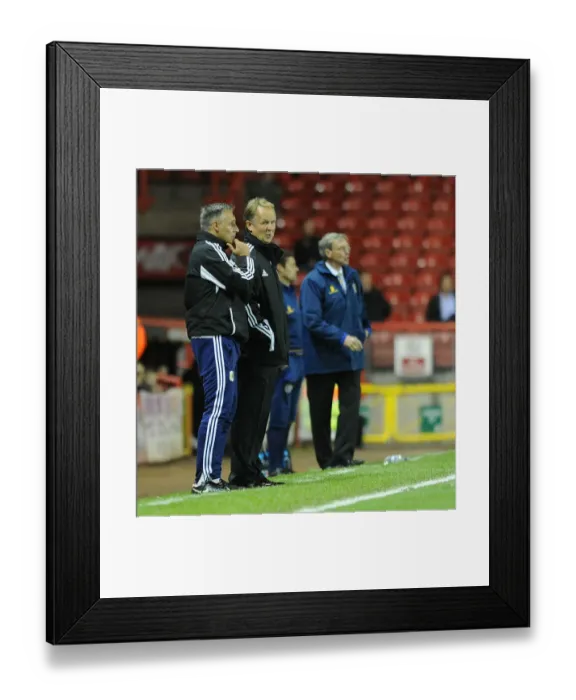 Framed Print : Bristol City FC: Sean O'Driscoll and John Pemberton Prepare for Shrewsbury Town Clash, Ashton Gate, 2013 Framed Print : Bristol City FC: Sean O'Driscoll and John Pemberton Prepare for Shrewsbury Town Clash, Ashton Gate, 2013