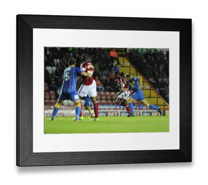 Framed Print : Jay Emmanuel-Thomas Scores for Bristol City Against Shrewsbury Town, September 17, 2013 Framed Print : Jay Emmanuel-Thomas Scores for Bristol City Against Shrewsbury Town, September 17, 2013