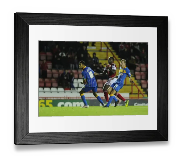Framed Print : Jay Emmanuel-Thomas Scores the Winning Goal for Bristol City Against Shrewsbury Town, September 17, 2013 Framed Print : Jay Emmanuel-Thomas Scores the Winning Goal for Bristol City Against Shrewsbury Town, September 17, 2013